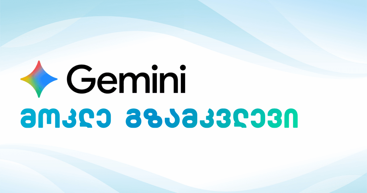 Google Gemini - მოკლე გზამკვლევი დამწყებთათვის